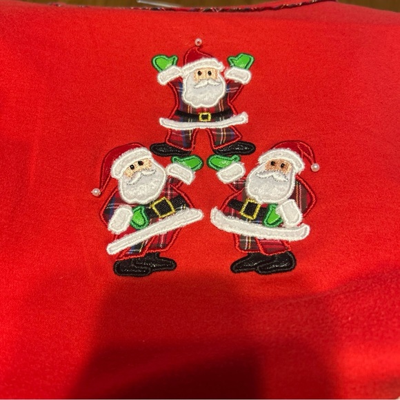 Designers Originals Studio Joy Red Christmas Santa Long Sleeve Women’s Size XL - Picture 5 of 5